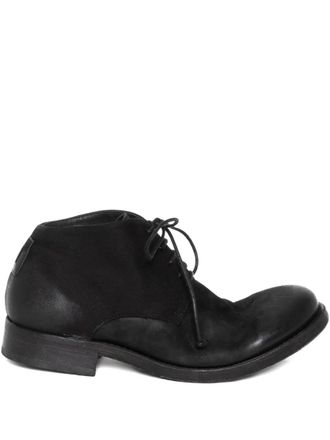 Hannes Roether Hannes lace-up panelled derby shoes - Zwart