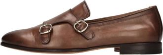 Santoni Heren, Schoenen, Bruin, Maat: 41 EU Leer