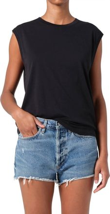 A Gold E Raya Muscle Tee In Black