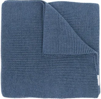 Woolrich ribbed knitted scarf - men - Virgin Wool - One Size - Blue