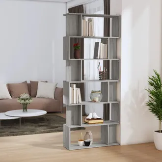 vidaXL Libreria/divisorio Grigio Sonoma 80x24x192 Cm Legno Multistrato - Vidaxl