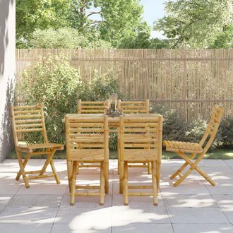vidaXL Vidaxl - Sillas De Jard&iacute;n Plegables 6 Unidades Bamb&uacute; 43x54x88 Cm