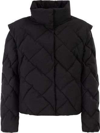 Herno Convertible Gewatteerde Donsjas - Dames - Gewatteerde jassen - Zwart - L - Polyester - Jassen