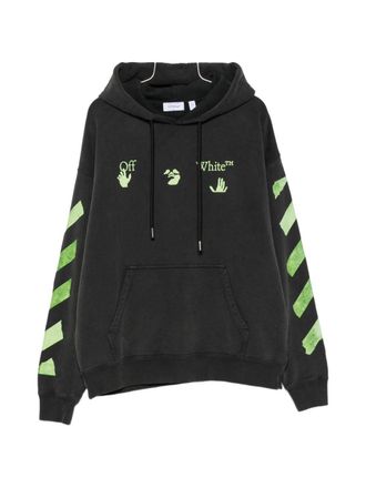 Off-white Gebroken witte Bacco Arrow Skate katoenen hoodie
