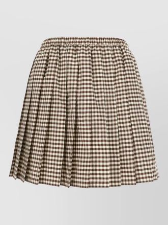 Moncler cotton blend miniskirt checked pleated design