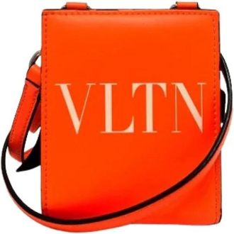 Valentino Vintage, unisex, Oranje, ONE Size, Leer, Pre-owned Wallet (bi-fold)