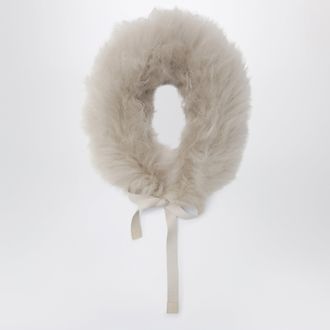 Max Mara Ivory shearling collar