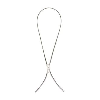 Balenciaga Necklaces, female, Gray, Size: ONE SIZE DIY Zip Necklace