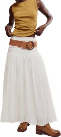 Free People Raven Solid Maxi Skirt In White