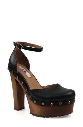 Zigi Soho Divaa Ankle Strap Platform Pump in Black at Nordstrom, Size 10