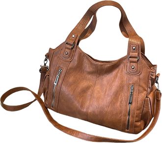 Generic Large Capacity Tote Bag - 14.96x11.42x4.92 Inch, PU Leather Adjustable Shoulder Straps | Stylish Womens Casual Bags, Spacious Working Totoes, Shopping