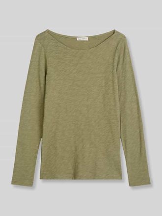 Marc O'Polo Regular Fit Langarmshirt aus reiner Baumwolle in Oliv, Gr&ouml;&szlig;e XXL