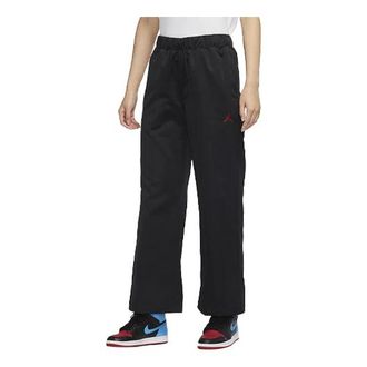 Nike Jordan (WMNS) Air Jordan SS22 Brand Logo Solid Color Straight Sports Pants/Trousers/Joggers Black DM5248-010