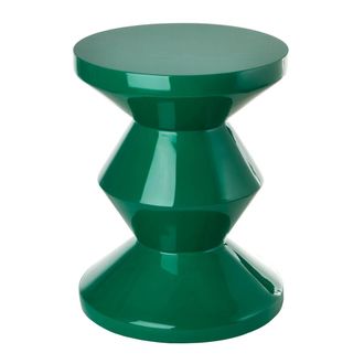 Pols Potten Zig Zag Hocker, smaragdgr&uuml;n