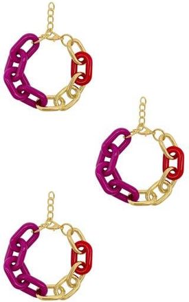 Adornia Set of 3 Chunky Chain Bracelets in Gold at Nordstrom Rack