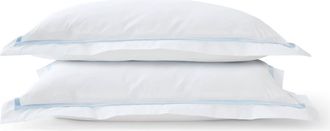 Christy Beaumont Luxury Cotton Percale Pillowcases in Pale Blue at Nordstrom, Size Standard