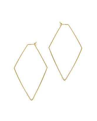 Adornia 14K Plated Geometric Hoops
