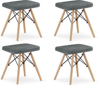 OEM Taburete Werk - Material Gris / Patas Naturales X 4