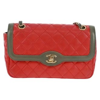 Chanel Pre-owned Vintage Schoudertas - Dames - Pre-owned - Rood - Maat: ONE Size Leer