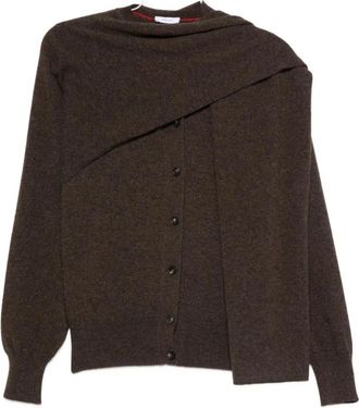 Ferragamo Marro Sweater - Dames - Vesten - Bruin - M - Truien & Vesten