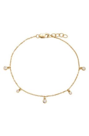 Made by Mary CZ Poppy Floating Bracelet in Gold Vermeil at Nordstrom, Size 7