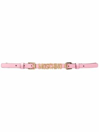 Moschino Cintura con logo - Rosa