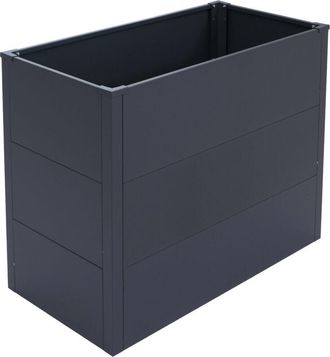 Hhg Banco Elevado Hhg-460, Banco Elevado Met&aacute;lico Para Verduras/plantas, Jardinera, Maceta, Jard&iacute;n, Acero, 77 X 100 X 50 Cm, Antracita