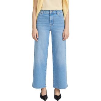 Frame Denim Le Pixie High Waist Slim Palazzo Jeans in Honeymoon at Nordstrom, Size 29P