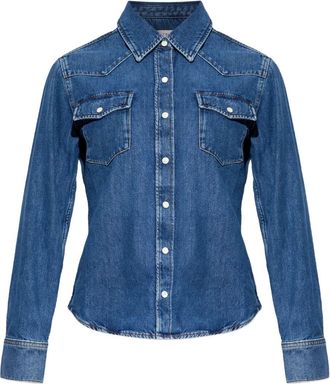Frame Denim T-shirt con taschino - Blu