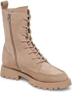 Dolce Vita Erlene Combat Boot in Almond Suede at Nordstrom Rack, Size 8.5