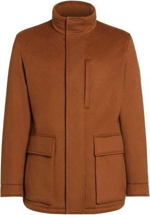 Ermenegildo Zegna Winter Jackets, male, Brown, L, Brown Cashmere Saharan Jacket