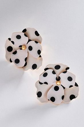 Maeve Floral Polka Dot Earrings