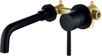 OEM Grifo De Lat&oacute;n Negro Pintado, Grifo Mezclador De Ba&ntilde;o Montado En La Pared, Grifos De Lavabo Montados En La Pared, Grifo De Lavabo Montado En La Pared 