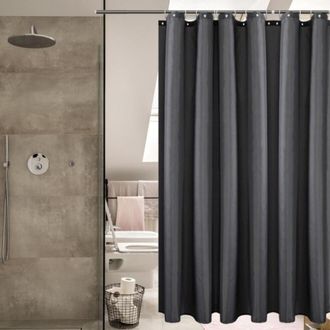 OEM Cortina De Ducha Con Forro Resistente, Impermeable Y Antimoho, Con Ojales Met&aacute;licos Y 12 Ganchos, Apta Para Uso En El Ba&ntilde;o