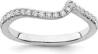Diamond2Deal 14k Gold Lab Grown Diamond Wedding Band Ring 0.18Ct Clarity- VS Color- G-H