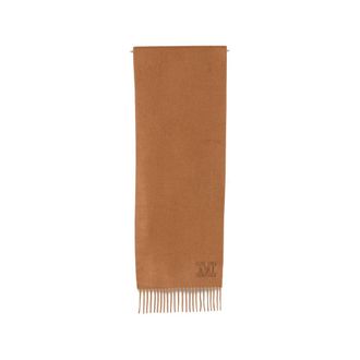 Max Mara Logo-embroidered Fringed Scarf