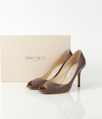 Jimmy Choo London Evelyn Open Toe Pumps