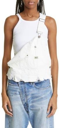 R13 Overall Bib in Ecru Canvas at Nordstrom Rack, Size Small