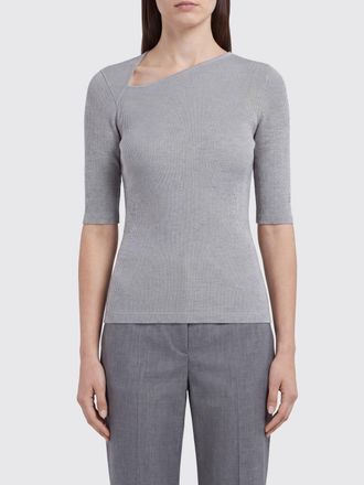 Maison Margiela Top in maglia slim fit con scollatura asimmetrica