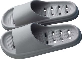 Generic 2026 Shower Shoes for Women and Men Massage Pool Slides Soft Comfortable Slip Slippers (Grey, 8)