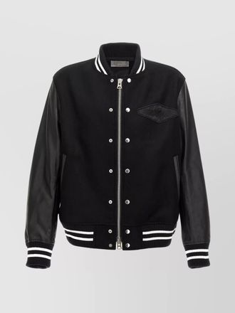 sacai gonz bomber jacket leather sleeves