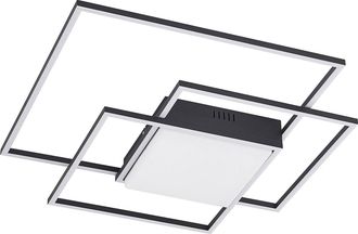 Lindby L&aacute;mpara De Techo Led nelinka En Negro Aluminio - Lindby