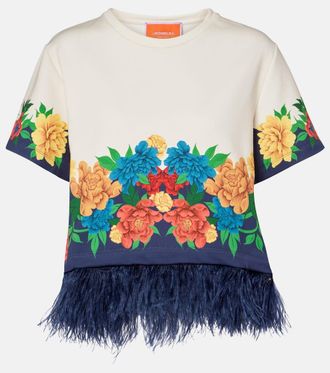 La DoubleJ La Scala floral cotton jersey T-shirt