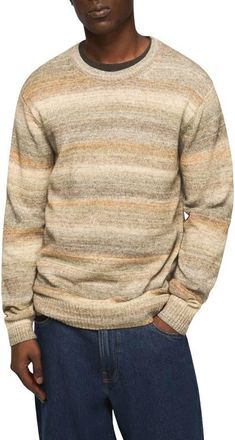 Lucky Brand Space Dye Cotton Blend Crewneck Sweater in Multi Combo at Nordstrom, Size Xx-Large