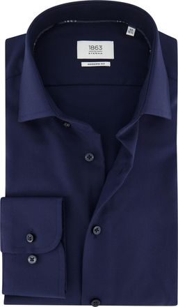 Eterna Overhemd Eterna 1863 donkerblauw modern fit