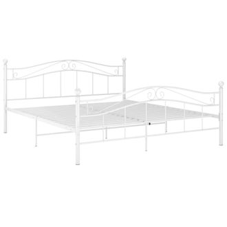 vidaXL Estructura De Cama Sin Colch&oacute;n Metal Blanco 140x200 Cm Vidaxl