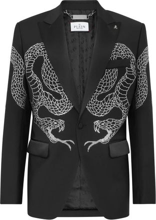 Philipp Plein Blazer Lord Fit Snake - Heren - Blazers - Zwart - 2XL - Wol - Jassen