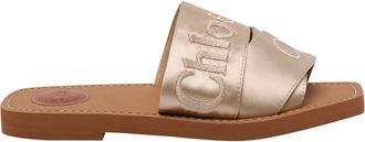 Chlo&eacute; Gold Woody Sandals