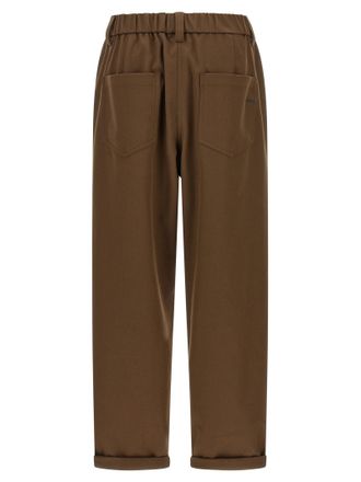 Brunello Cucinelli Baggy Pull-On Trousers - Brown