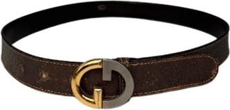 Gucci Pre-owned Belts, female, Brown, Size: ONE SIZE Pre-owned Vintage Leather Belt